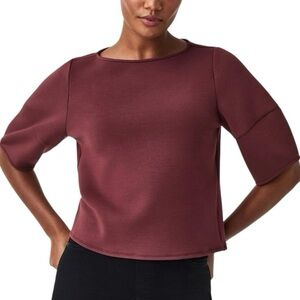 SPANX Burgundy Blouse